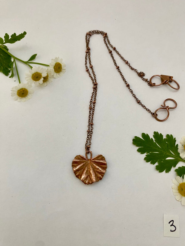 Mallow Leaf Pendant