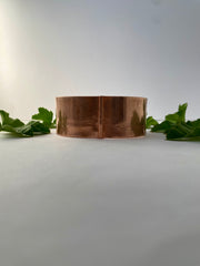 fold formed thick recycled copper cuff simple wealth art