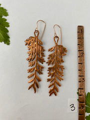 real mother fern earrings recycled copper 14 karat gold simple wealth art recycled copper made in usa