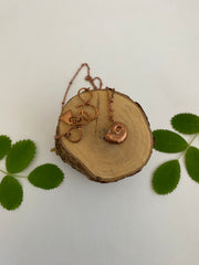 tiny snail shell electroplated in recycled copper with tiny quartz crystals made in usa simple wealth art