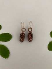 real alder cone recycled copper electroplated electroform 14 karat rose gold handmade in usa simple wealth art