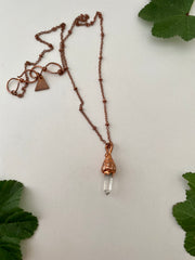 Quartz Crystal Acorn Necklaces