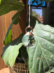 recycled copper topped rainbow maker electroformed glass crystal prism physics simple wealth art made in usa