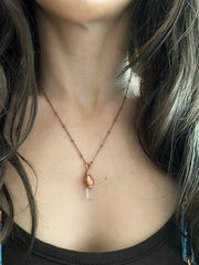 Quartz Crystal Acorn Necklaces