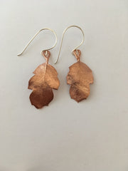 tucker oak electroformed earrings recycled copper simple wealth art made in usa