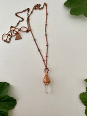 Quartz Crystal Acorn Necklaces