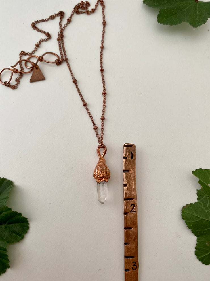 Quartz Crystal Acorn Necklaces