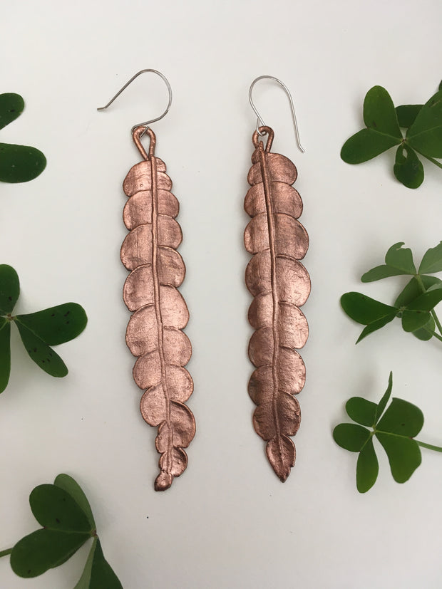 recycled copper electroformed ironwood leaves made in usa simple wealth art