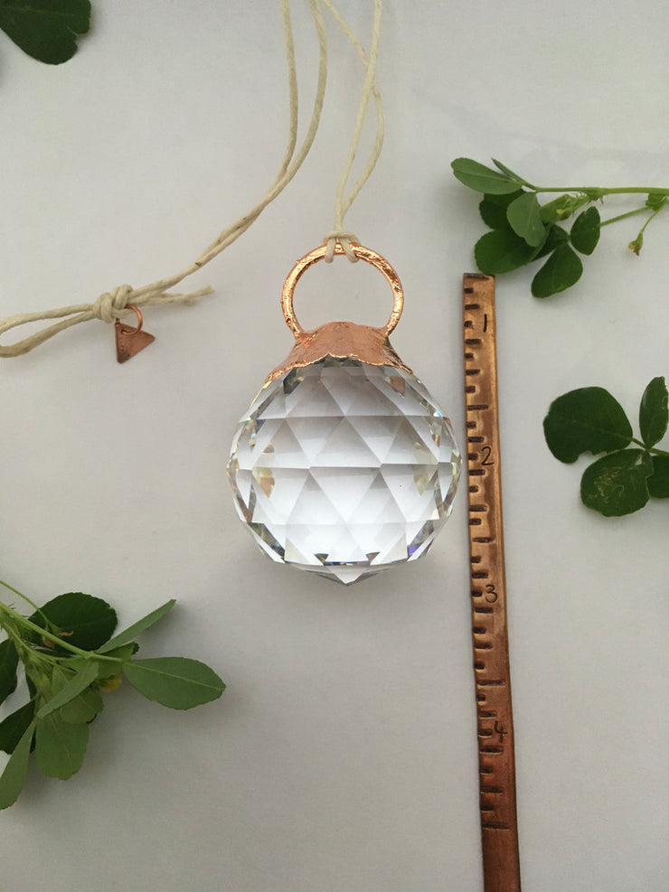 Large Copper Covered Asfour Crystal Rainbow Maker