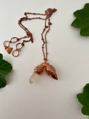 Quartz Crystal Acorn Necklaces