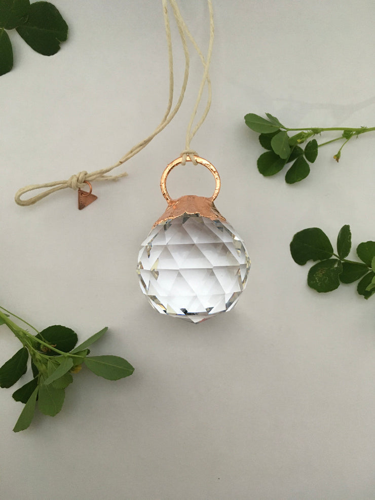 Large Copper Covered Asfour Crystal Rainbow Maker
