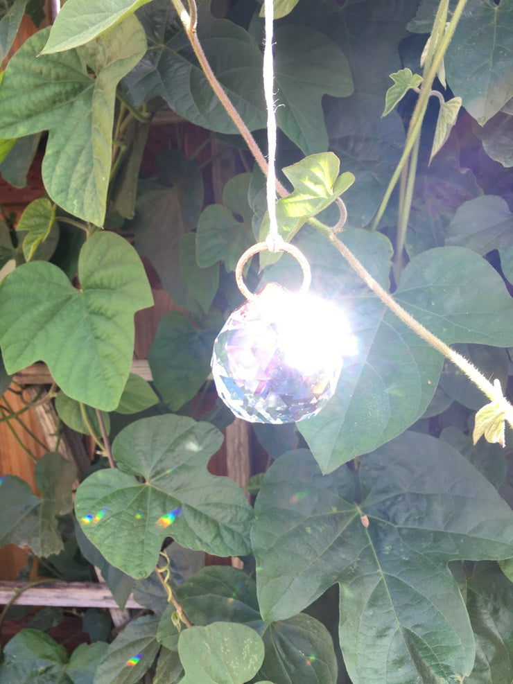 recycled copper topped rainbow maker electroformed glass crystal prism physics simple wealth art made in usa