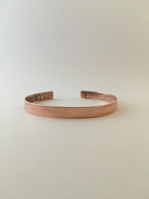 recycled copper thin cuff simple wealth art