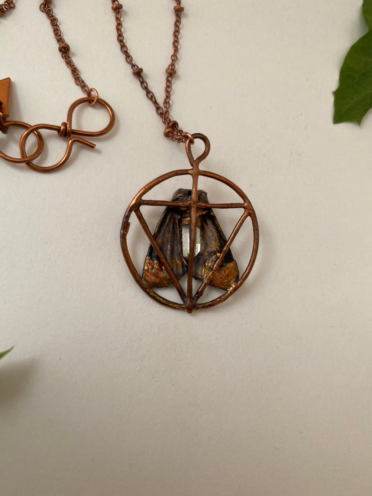 Electroplated real bugs recycled copper garden spider moth beetle bug jewelry copper bugs necklace made in usa simple wealth art