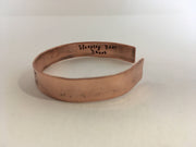 personalized coordinate cuff recycled copper pipe simple wealth