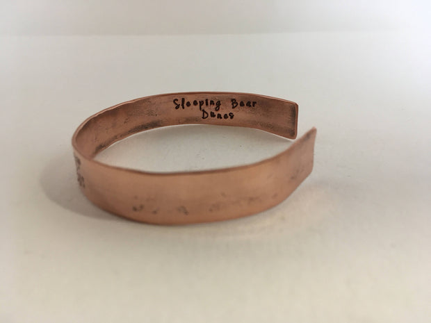 personalized coordinate cuff recycled copper pipe simple wealth