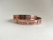 you are my sunshine recycled copper mantra cuff upcycled plumbing pipe affirmation bracelet simple wealth art