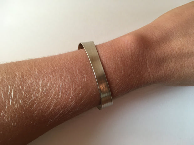 recycled drum cymbal bracelet upcycled brass flared cuff musician drummer simple wealth