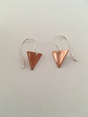 recycled copper tiny triangles plumbing pipe simple wealth art