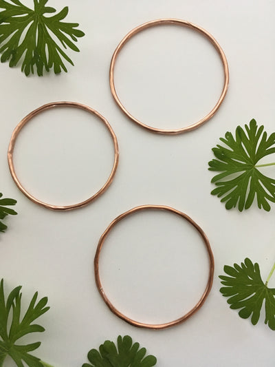 recycled copper bangle bracelet electrical wire handmade upcycled simple wealth art