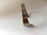recycled drum cymbal bracelet upcycled brass flared cuff musician drummer simple wealth