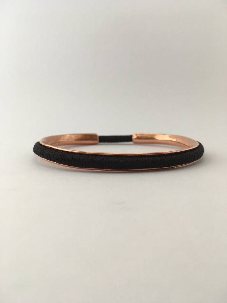 copper hair tie holder cuff recycled metal hair elastic band bracelet Simple wealth art