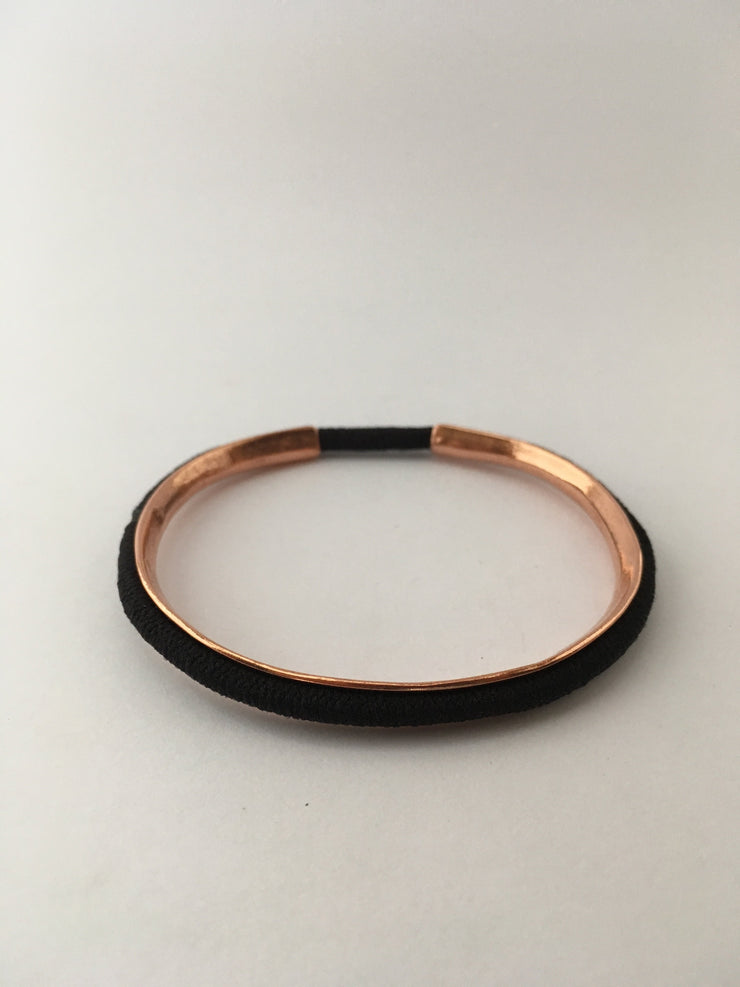 copper hair tie holder cuff recycled metal hair elastic band bracelet Simple wealth art