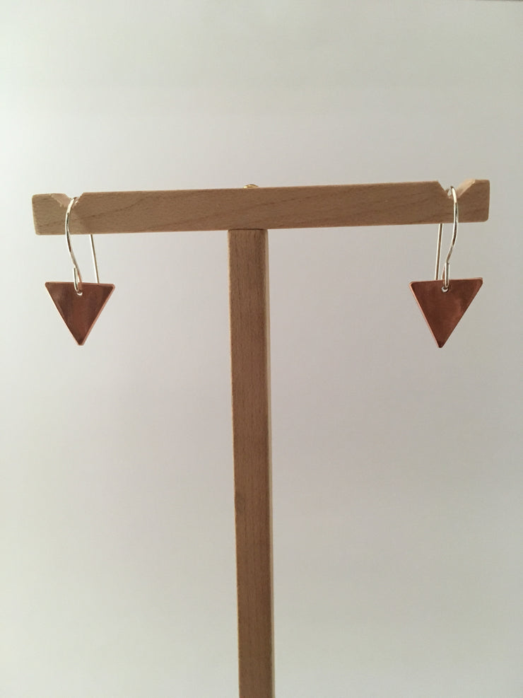 recycled copper tiny triangles plumbing pipe simple wealth art