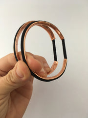 copper hair tie holder cuff recycled metal hair elastic band bracelet Simple wealth art