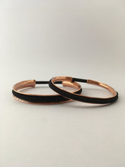 copper hair tie holder cuff metal hair elastic band bracelet Simple wealth art