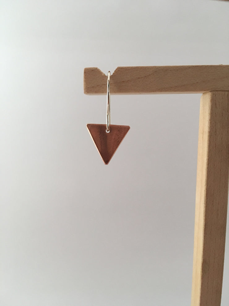 recycled copper tiny triangles plumbing pipe simple wealth art