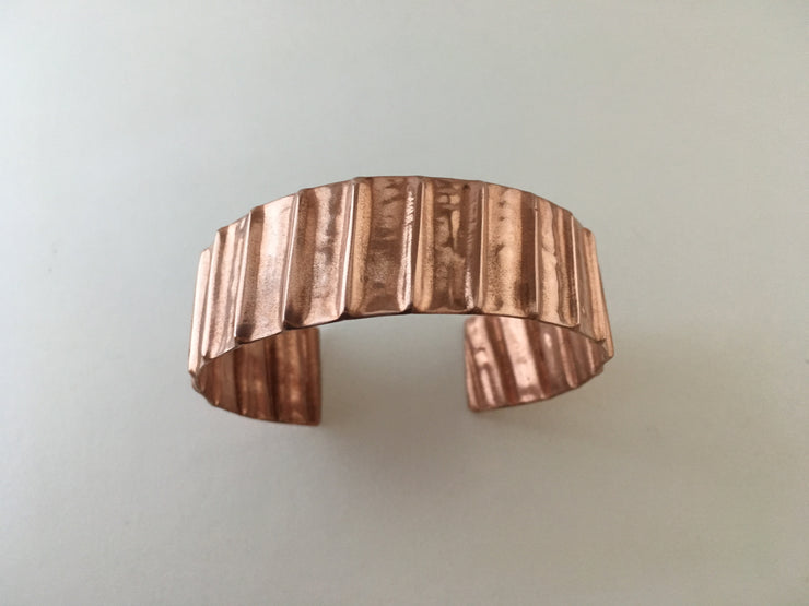 upcycled natural gas tubing jewelry cuff unisex recycled metal made in usa