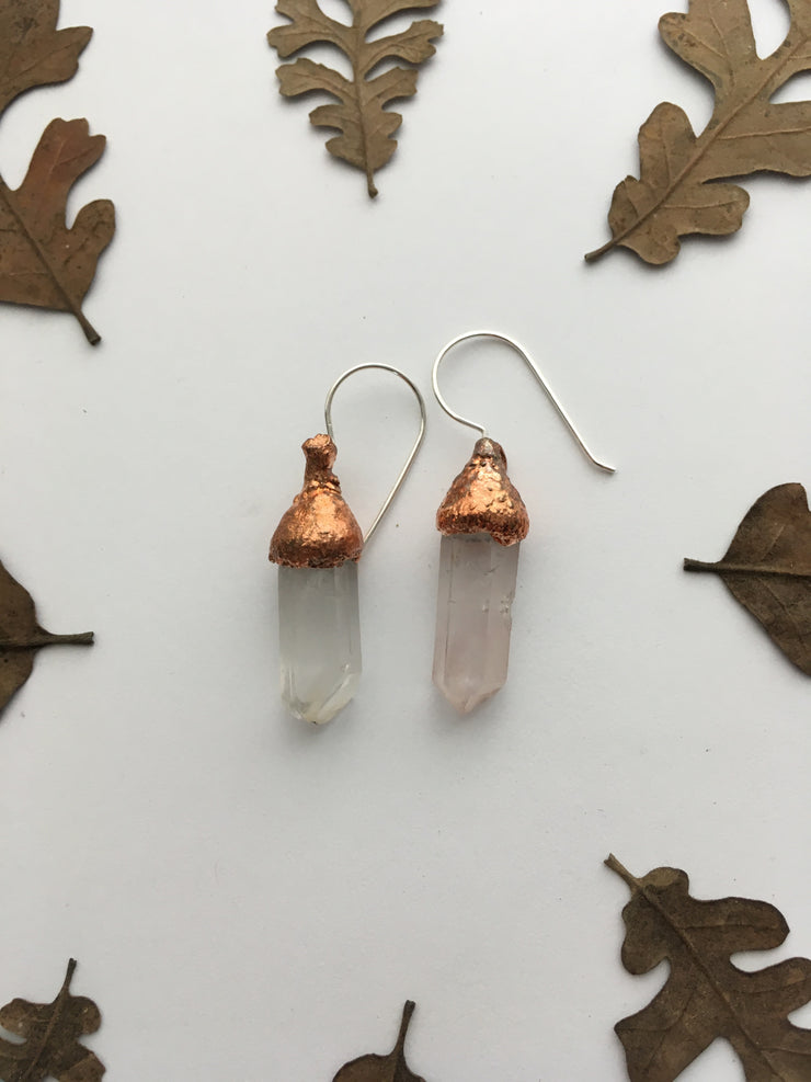recycled copper electroform crystal acorn simple wealth art made in usa